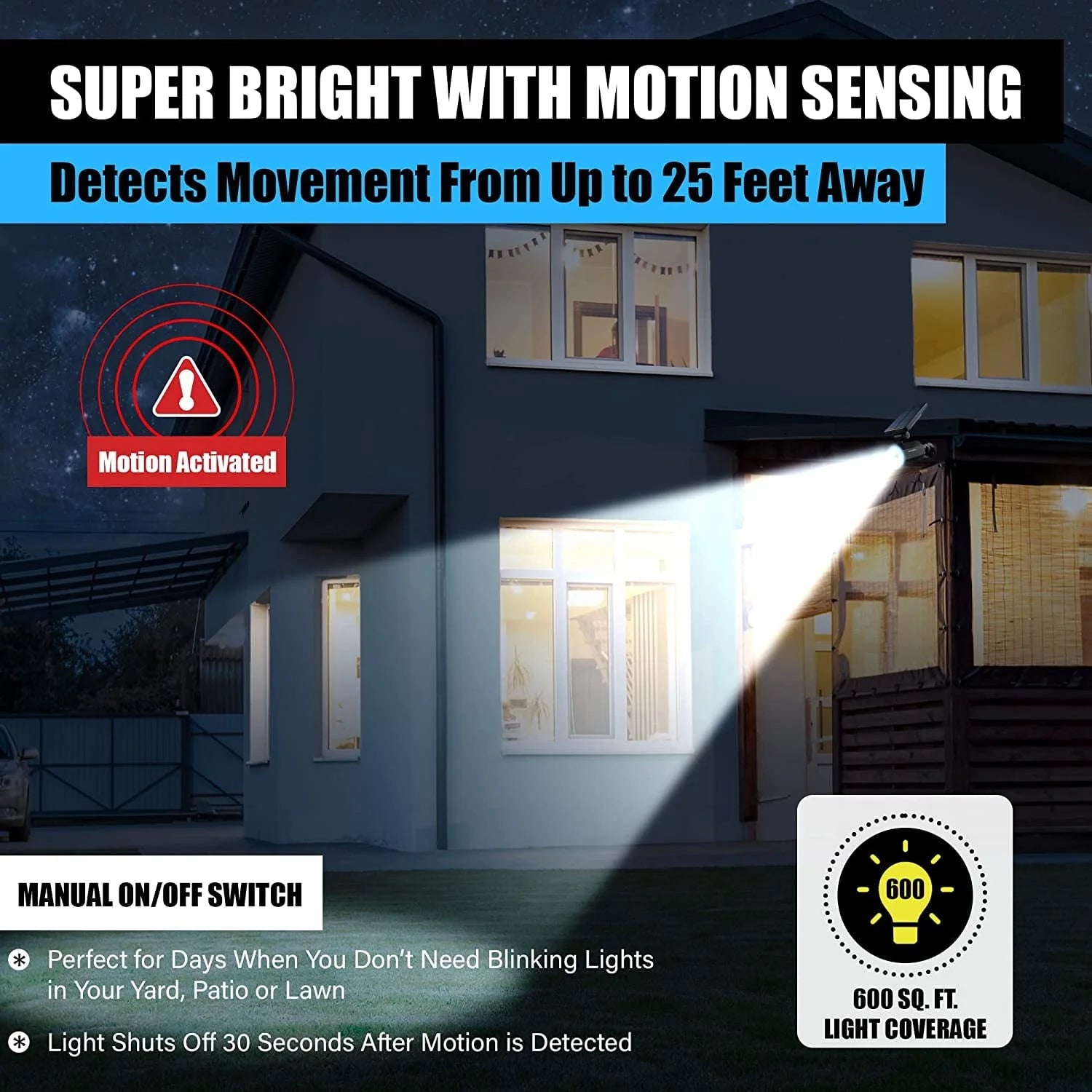 5Pcs Bionic Spotlight Solar Spotlight 25ft Motion Sensor Solar Outdoor Light Waterproof Solar Outdoor Lighting As Seen On TV