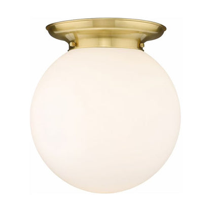 221-1F-PN-G202-14-Innovations Lighting-Beacon - 1 Light Flush Mount In Traditional Style-15.25 Inches Tall and 14 Inches Wide-Polished Nickel