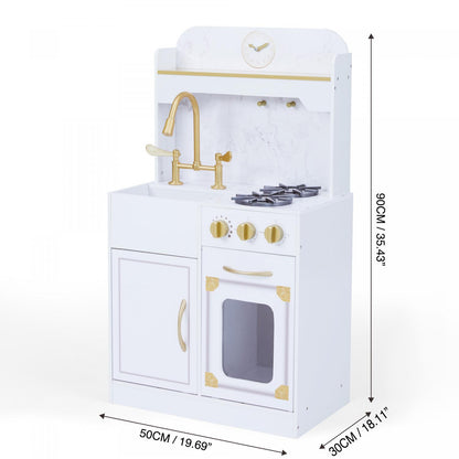 Teamson Kids Petite Versailles Classic Play Kitchen with Accessories. White