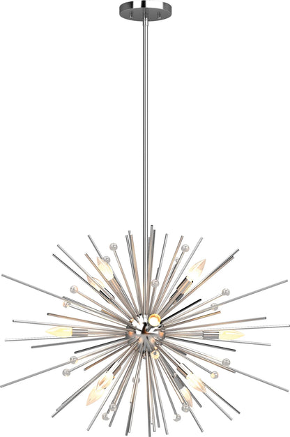 Volume Lighting Alice 12-Light Indoor Antique Gold Down Rod Chandelier - 29.5"x18"