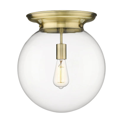 221-1F-PN-G202-14-Innovations Lighting-Beacon - 1 Light Flush Mount In Traditional Style-15.25 Inches Tall and 14 Inches Wide-Polished Nickel