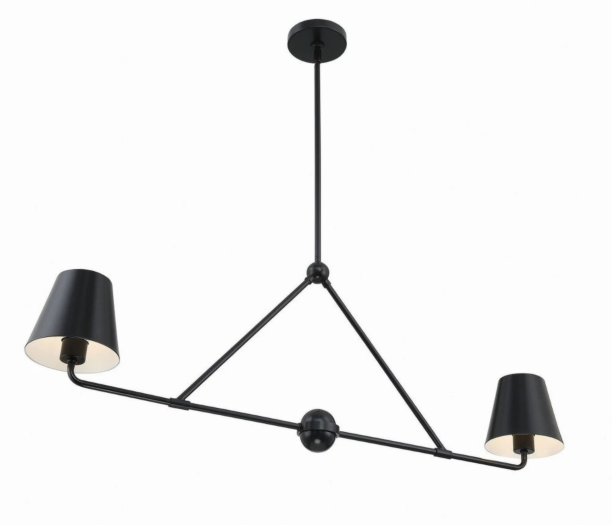 XAV-B9302-VG-Crystorama Lighting-Xavier - 2 Light Chandelier In Modern Style-15 Inches Tall and 42 Inches Wide-Vibrant Gold Finish