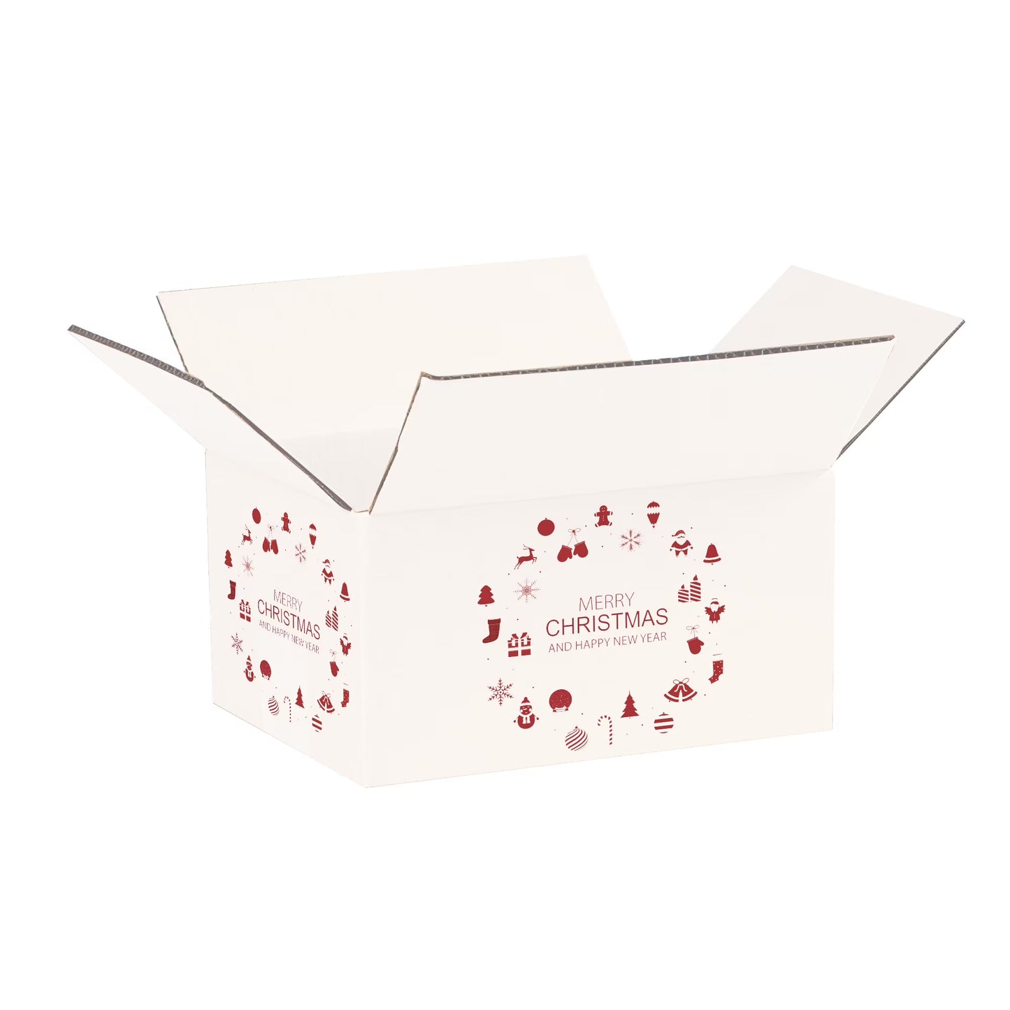 Ucanpack 50 Pcs Christmas Mailer Box 9x4x3", Made In USA- New Year Holiday Mailing Gift Boxes, WhiteDecorative Shipping Boxes, Gift Boxes In Bulk, Tuck Top Boxes