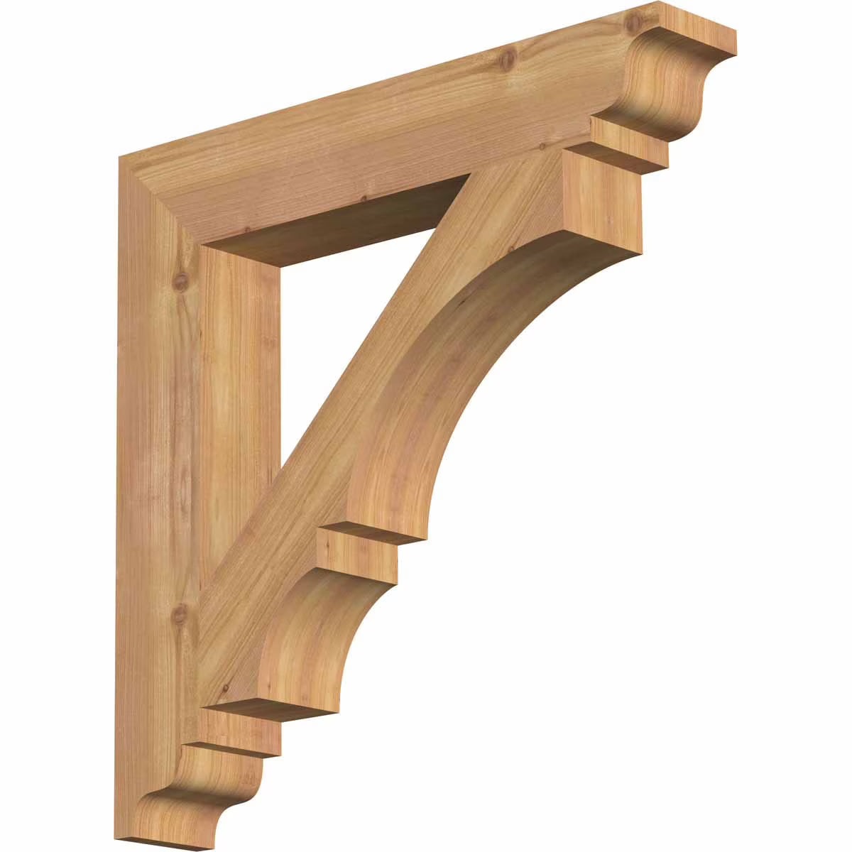 Ekena Millwork 3 1/2"W x 20"D x 28"H Balboa Traditional Smooth Bracket, Western Red Cedar