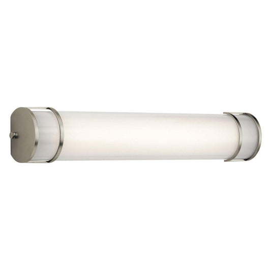 1 Light Linear Bath Vanity Approved For Damp Locations With Transitional Inspirations 4.5 Inches Tall By 24.75 Inches Wide Kichler Lighting 11142Niled