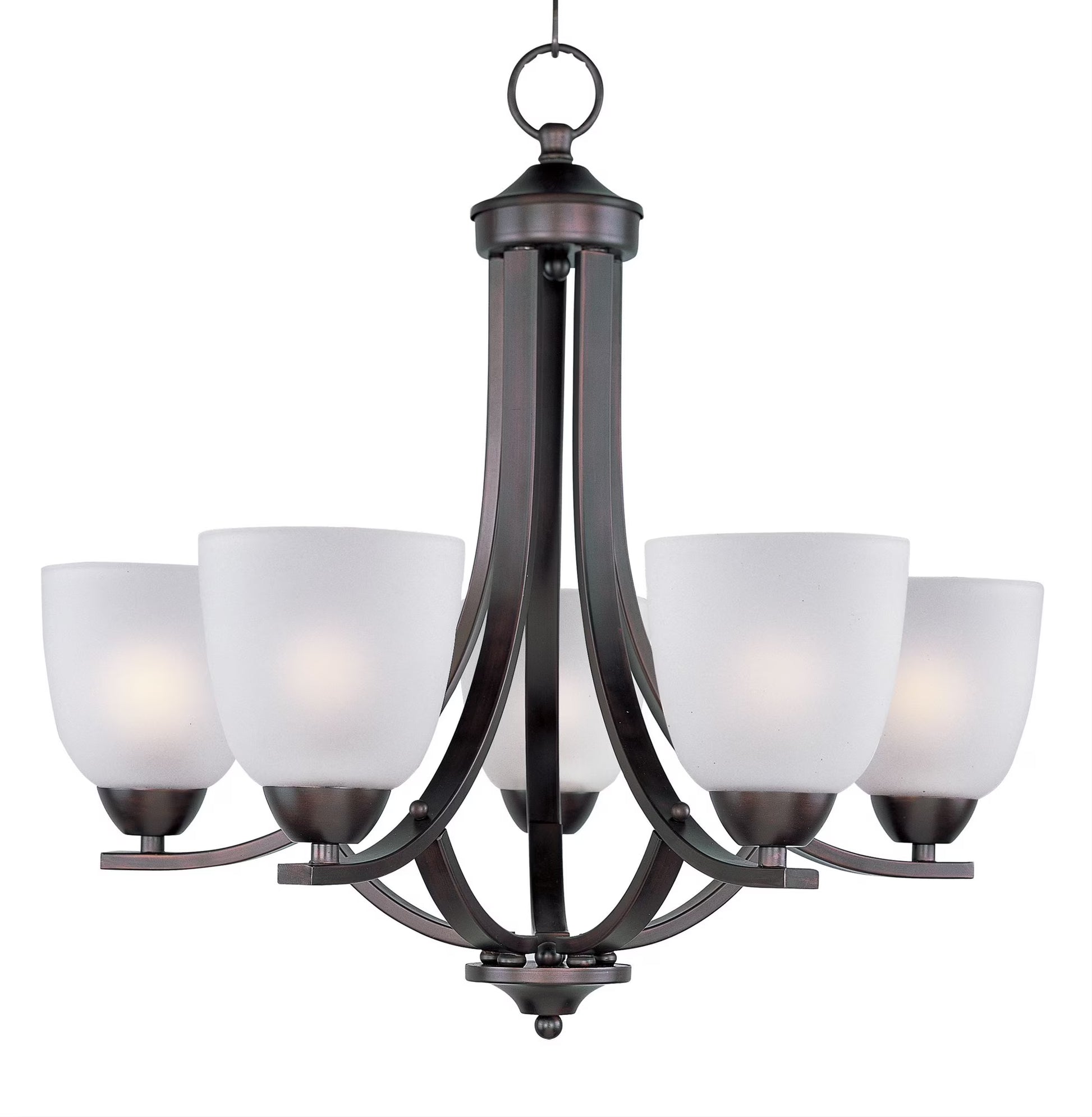 11225FTOI-Maxim Lighting-Axis-Five Light Chandelier in Transitional style-24 Inches wide by 20.5 inches high-Oil Rubbed Bronze Finish -Traditional