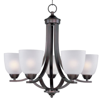 11225FTOI-Maxim Lighting-Axis-Five Light Chandelier in Transitional style-24 Inches wide by 20.5 inches high-Oil Rubbed Bronze Finish -Traditional