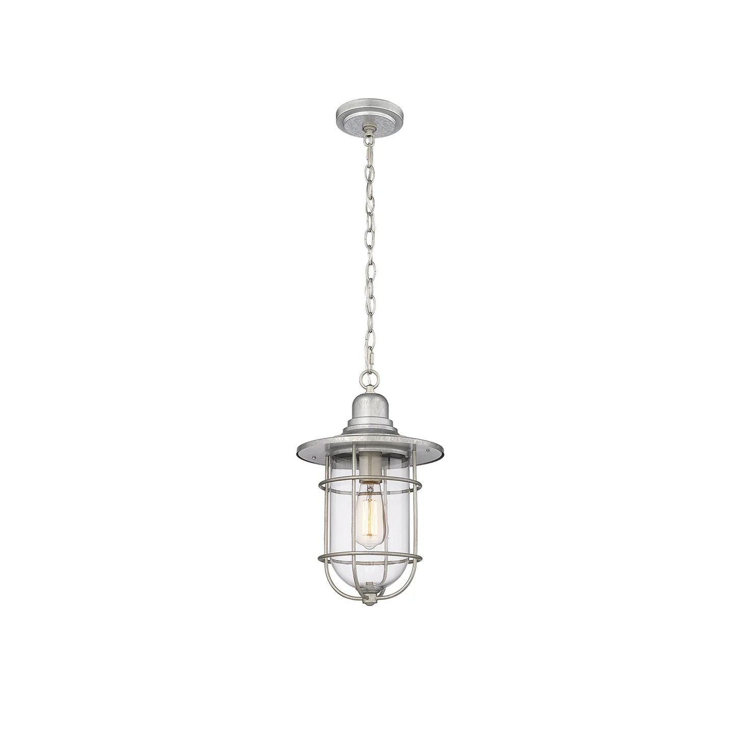Millennium Lighting 1 Light Outdoor Hanging Lantern in Galvanized
