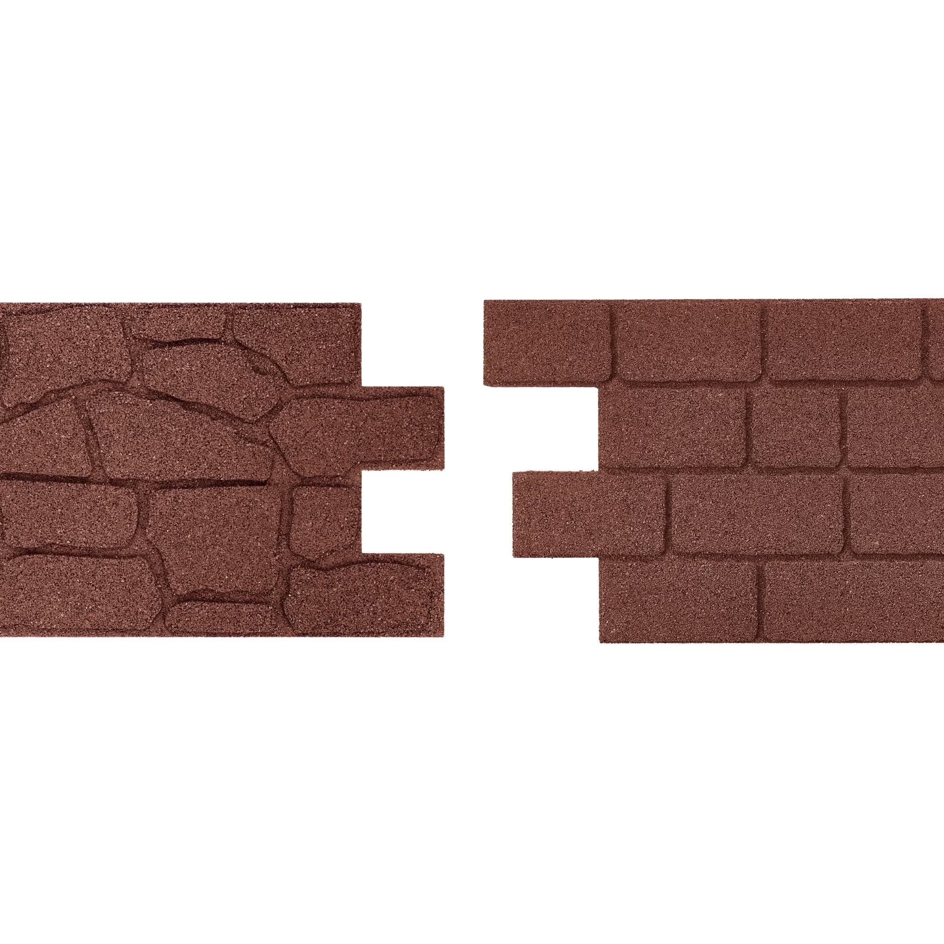 GroundSmart 24" x 12" x 5/8" Black Interlocking Dual-Sided Rubber Paver, 9 Pack