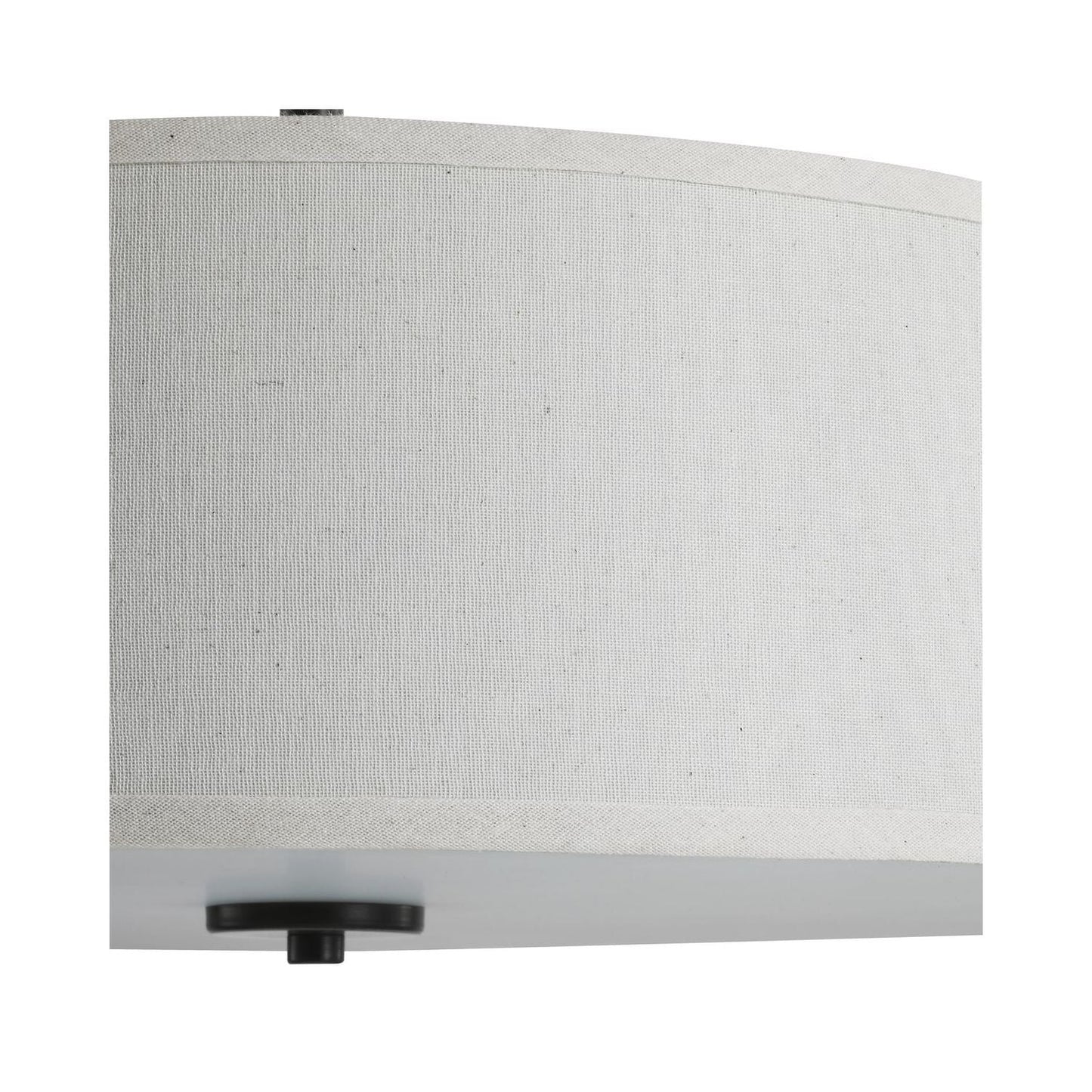 P350168-009-Progress Lighting-Inspire - Close-to-Ceiling Light - 3 Light - Drum Shade in Farmhouse style - 18 Inches wide by 11.5 Inches high-Brushed