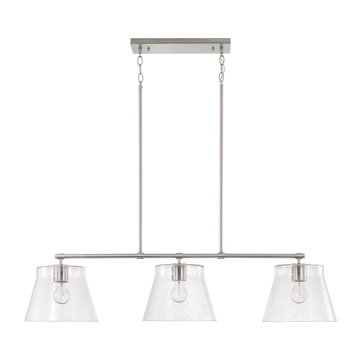 Capital Lighting 846931 Baker 3 Light 45" Wide Linear Chandelier - Black