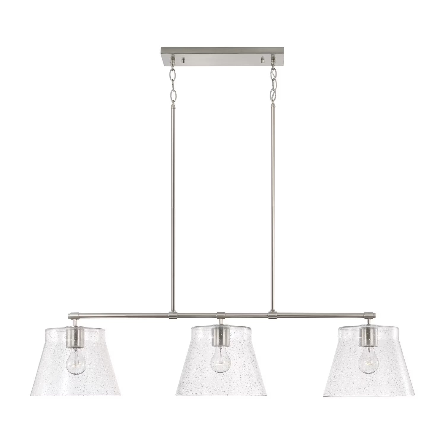 Capital Lighting 846931 Baker 3 Light 45" Wide Linear Chandelier - Black