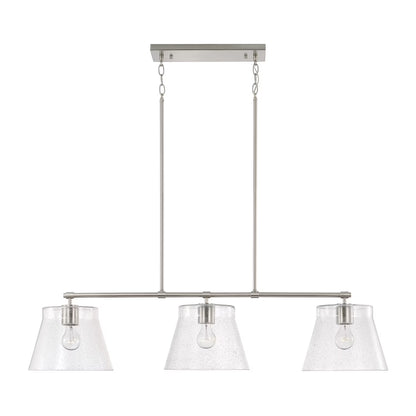 Capital Lighting 846931 Baker 3 Light 45" Wide Linear Chandelier - Black