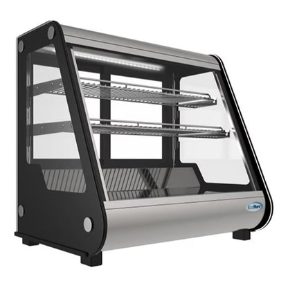 KoolMore - CDC-5C-BK 35" NSF Commercial Countertop Refrigerator Display Case Merchandiser with LED Lighting - 5.6 cu. ft, Black and Stainless Steel (858154008317)