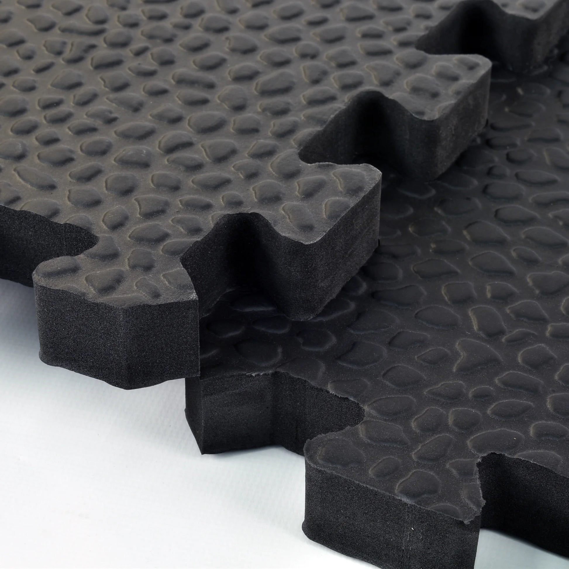 Greatmats Gym Floor Pebble Top Interlocking Foam Tiles Black 10 Pack 2 ft. x 2 ft. x 3/4 in.
