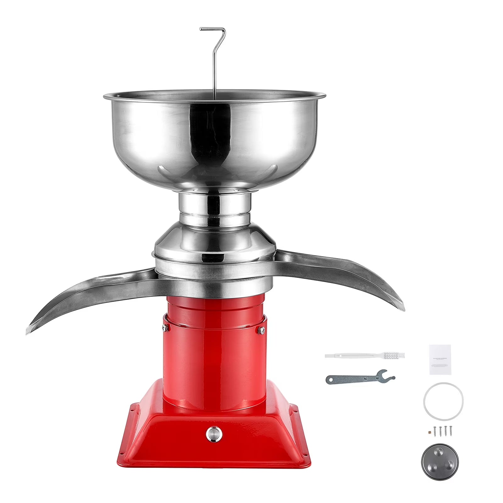 KFFKFF Dairy Cream Spin Separator, Constructed from 304 Stainless Steel, Electrical Cream Dividers, 100L/H Production 10500RPM Bovine Milk Separator, 30W Bovine Cream Separator, Milk Clarifier