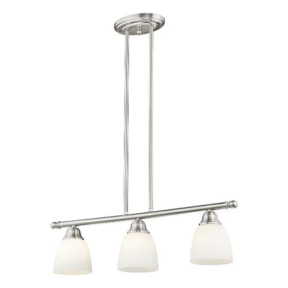 Livex Lighting Somerville 3-Light Metal Linear Chandelier in Bronze