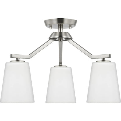 Progress Lighting - Vertex - 3 Light Convertible Chandelier In Contemporary