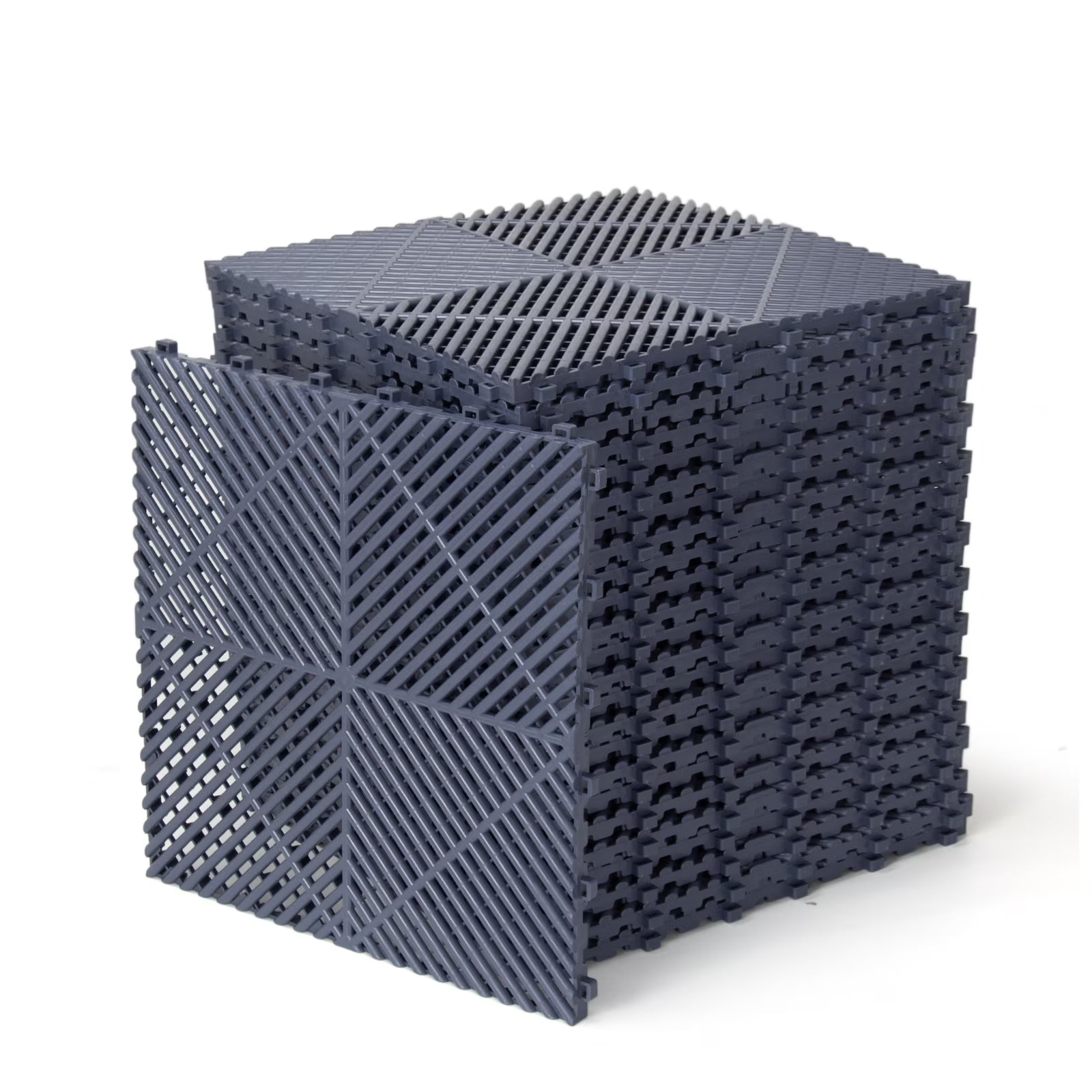 Garage Floor Tiles Interlocking 15.75x15.75 in 50pcs Garage Flooring Tiles Black