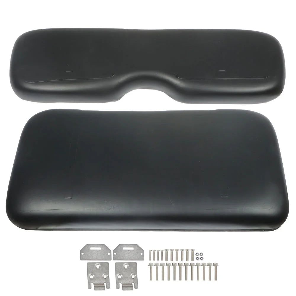 SHZAITOR For EZGO Medalist TXT Golf Cart 1994-2013 Black Front Seat Cushion with Hardware