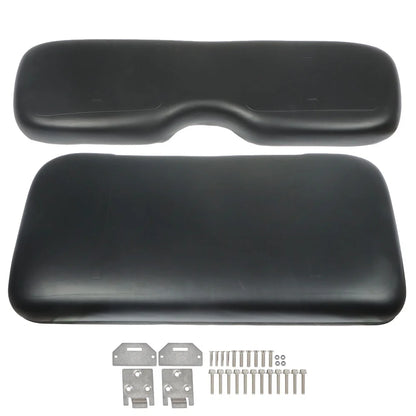 SHZAITOR For EZGO Medalist TXT Golf Cart 1994-2013 Black Front Seat Cushion with Hardware