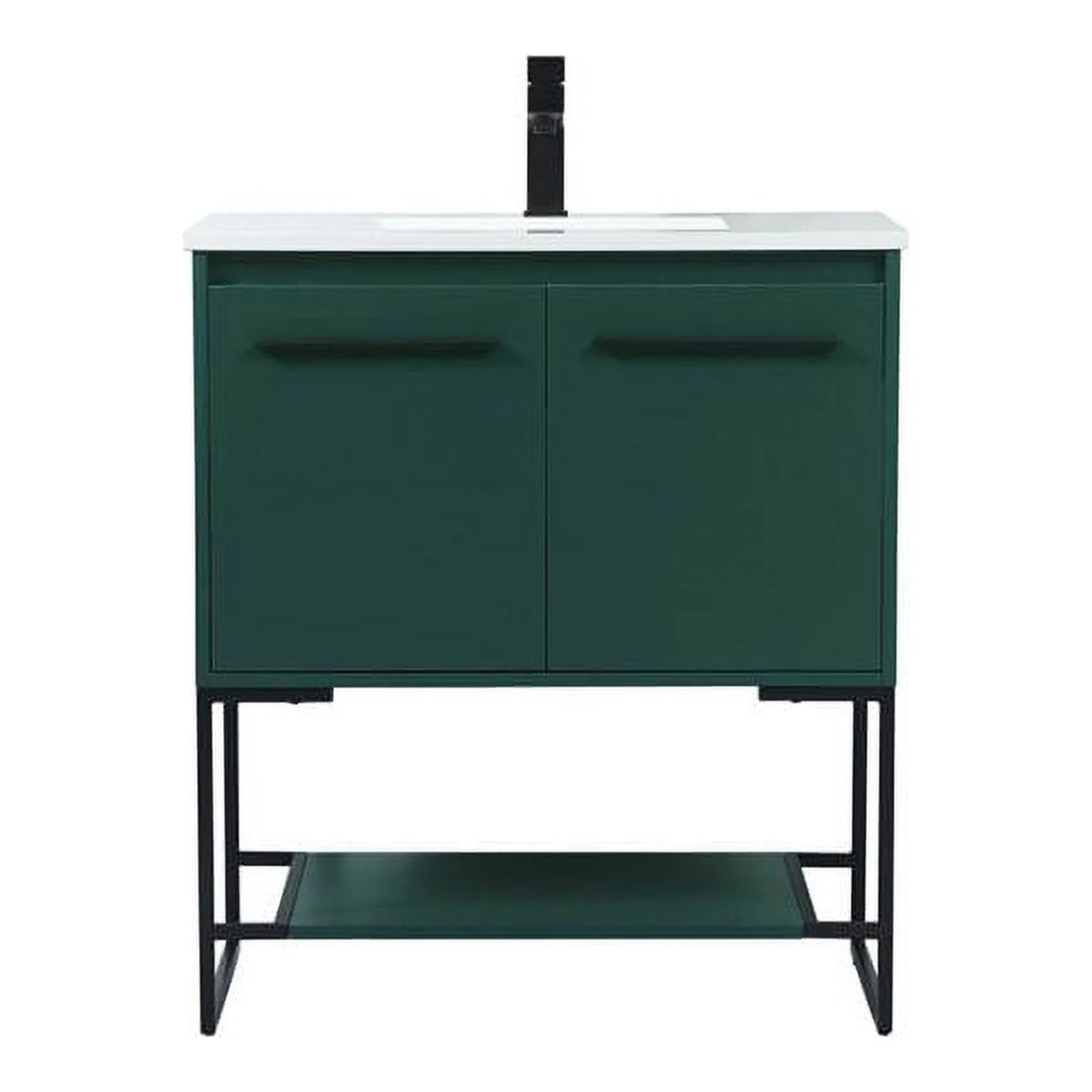 Elegant Lighting Vf42530m Sloane 30" Free Standing Single Basin Vanity Set - Green