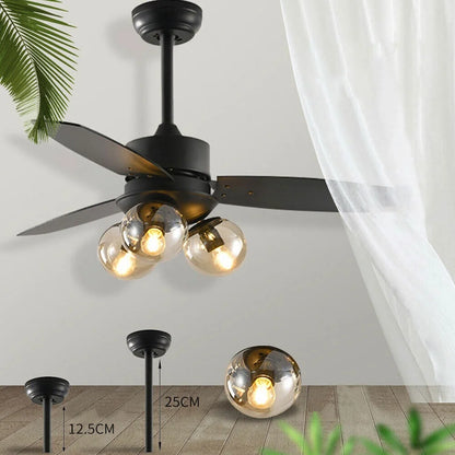 42" Vintage Ceiling Fan Light Industrial Farmhouse Chandelier Lighting Fixture Pendant Fan Lamp Without Bulb