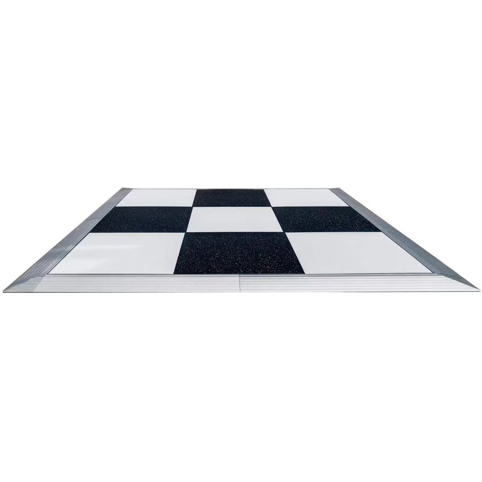 TentandTable Black Sparkle Portable Commercial Dance Floor - Indoor & Outdoor, 9 ft x 9 ft