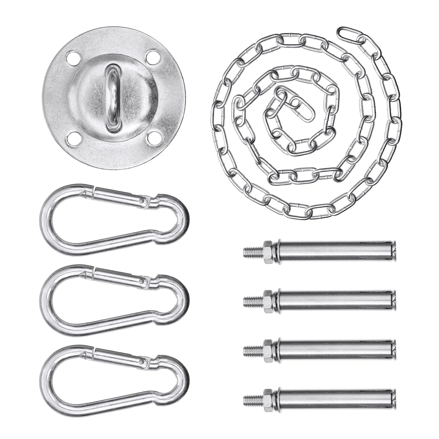 Garpans Hammock Chair Mounting Hardware Hanging Kit Ceiling Suspension Hammock Hook Kit Heavy Duty for Indoor Outdoor Yoga Gym Swing Chair Max 550 Lbs