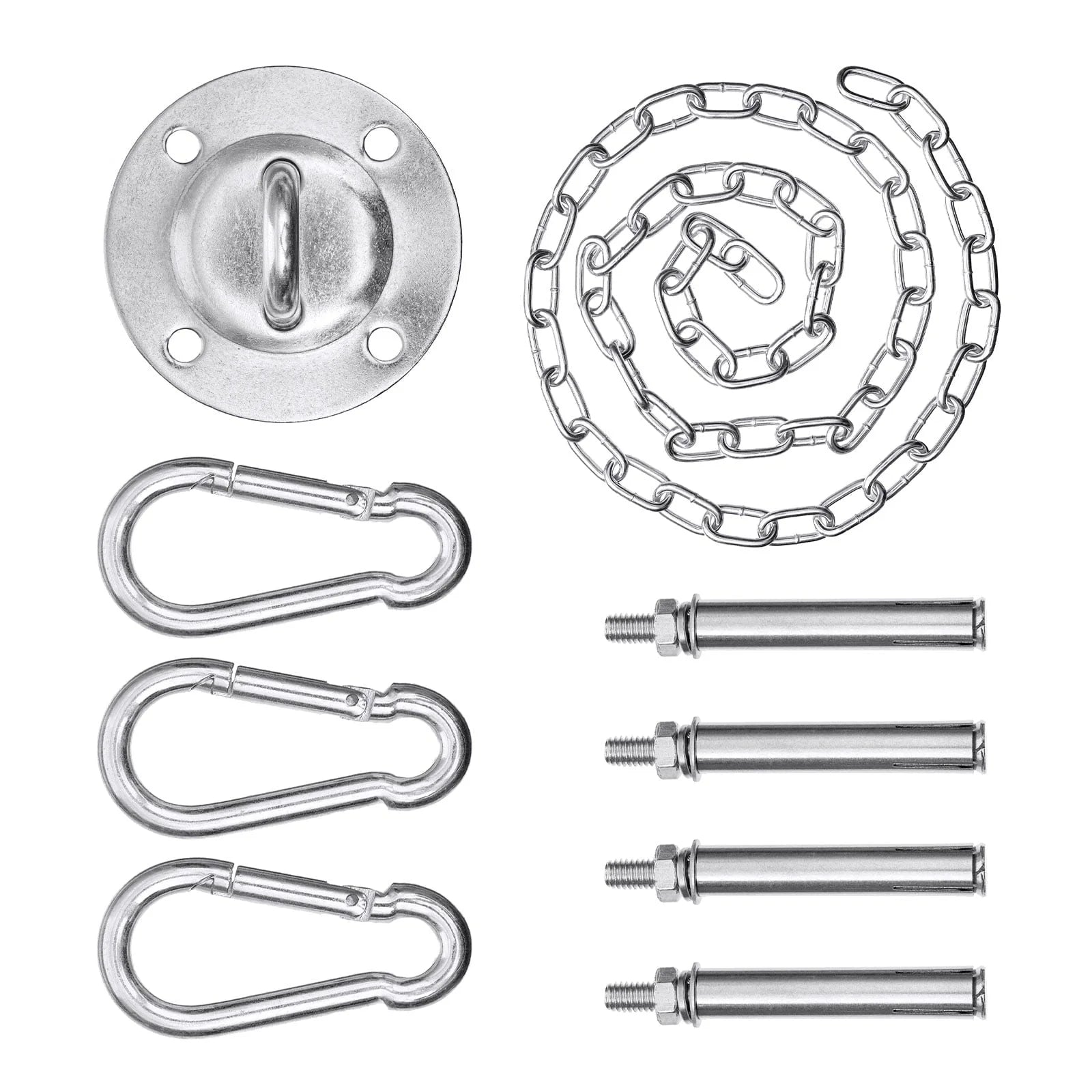 Garpans Hammock Chair Mounting Hardware Hanging Kit Ceiling Suspension Hammock Hook Kit Heavy Duty for Indoor Outdoor Yoga Gym Swing Chair Max 550 Lbs