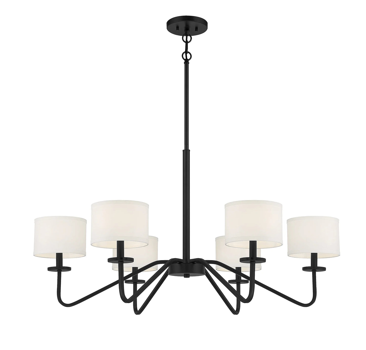 Trade Winds Lighting 6-Light Chandelier In Matte Black