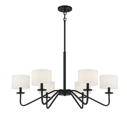 Trade Winds Lighting 6-Light Chandelier In Matte Black