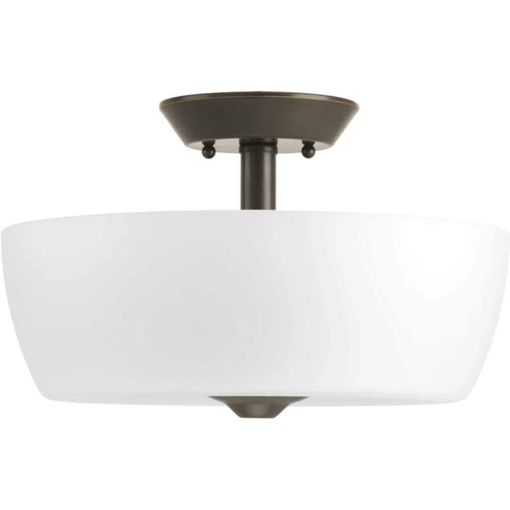 P350060-009-Progress Lighting-Leap - Close-to-Ceiling Light - 2 Light in Modern style - 14 Inches wide by 8.88 Inches high-Brushed Nickel Finish