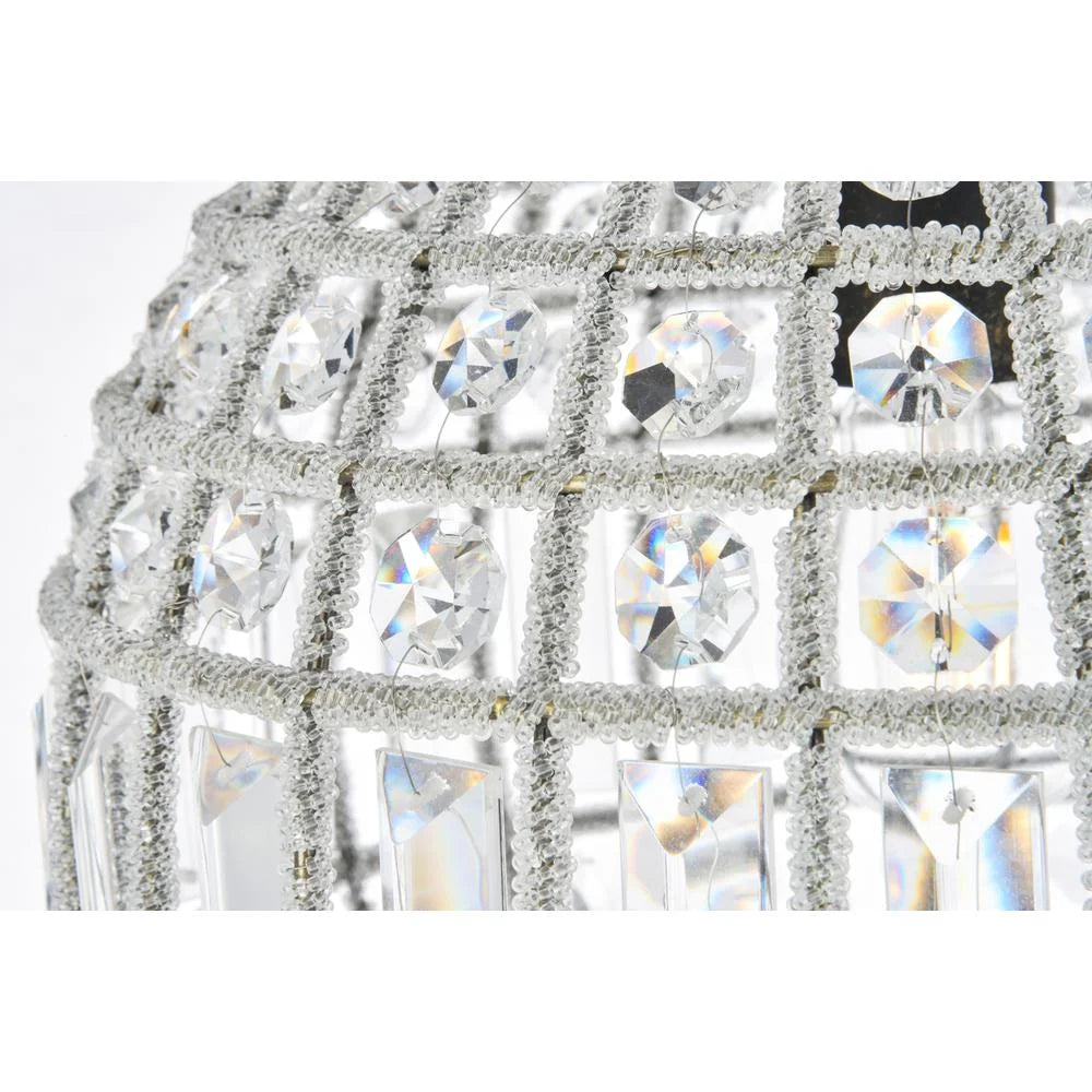 Elegant Lighting Olivia 12" Royal Crystal Pendant Lamp in Bronze