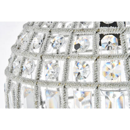 Elegant Lighting Olivia 12" Royal Crystal Pendant Lamp in Bronze