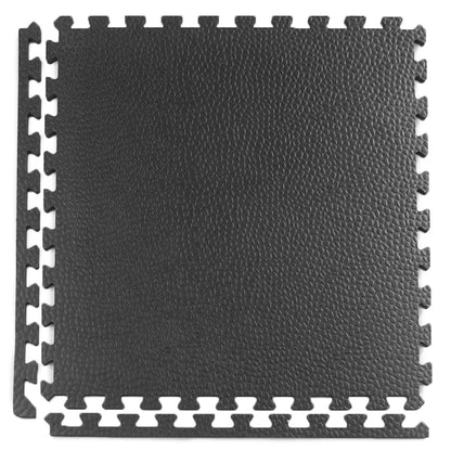 Greatmats Gym Floor Pebble Top Interlocking Foam Tiles Black 10 Pack 2 ft. x 2 ft. x 3/4 in.
