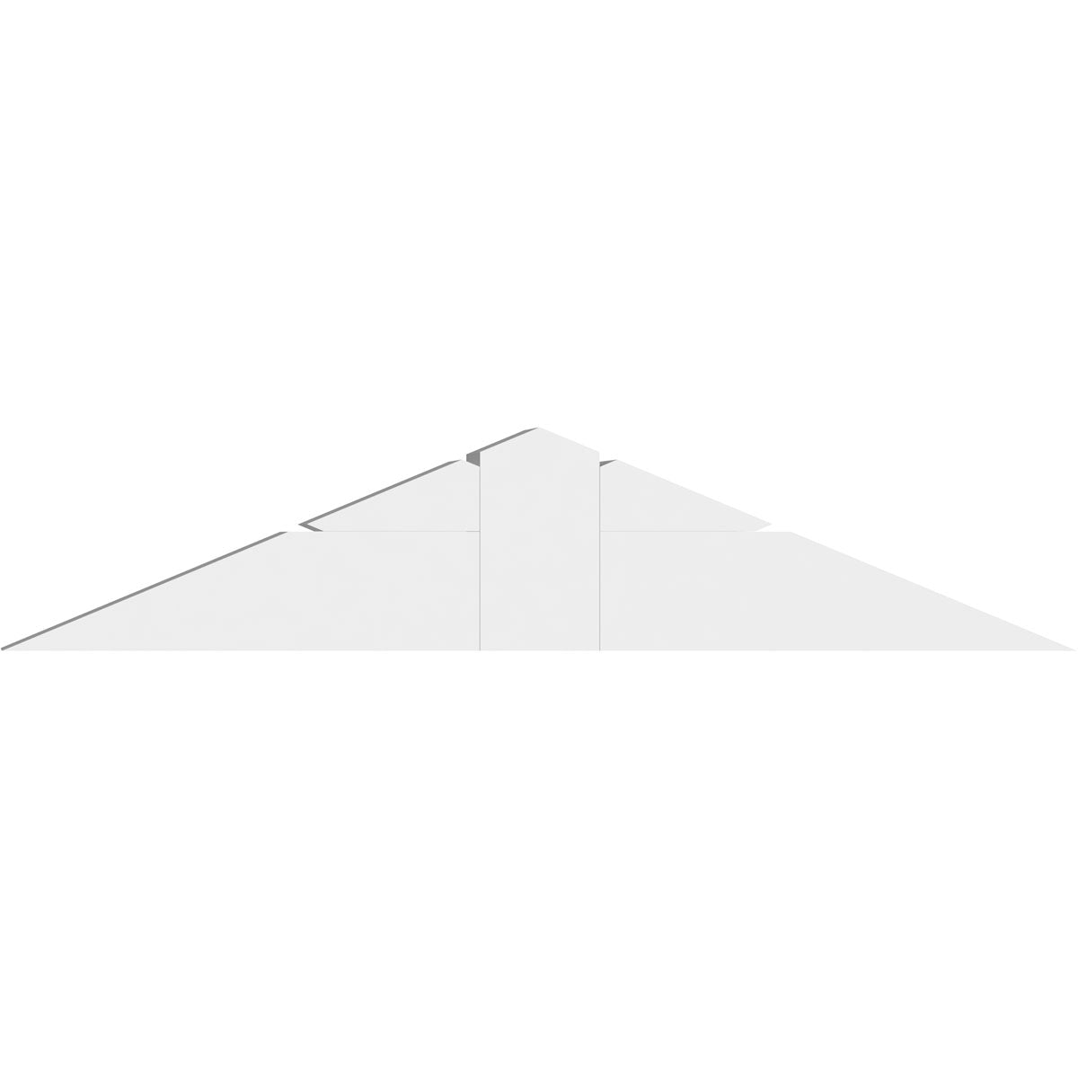 36"W x 7 1/2"H x 4"D x 4"F, 5/12 Pitch, Saratoga Architectural Grade PVC Gable Bracket