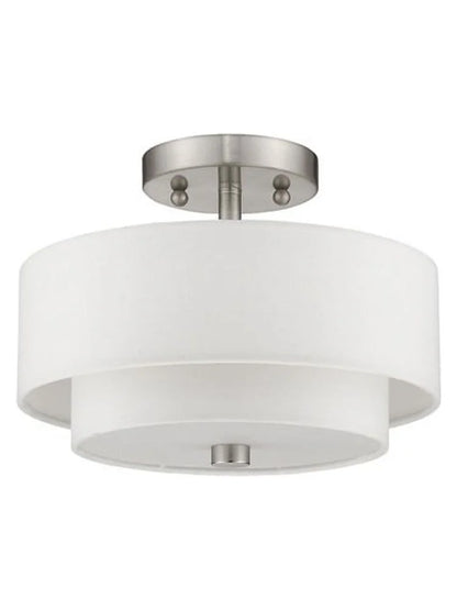 Livex Lighting Claremont Ceiling Mount in Brushed Nickel