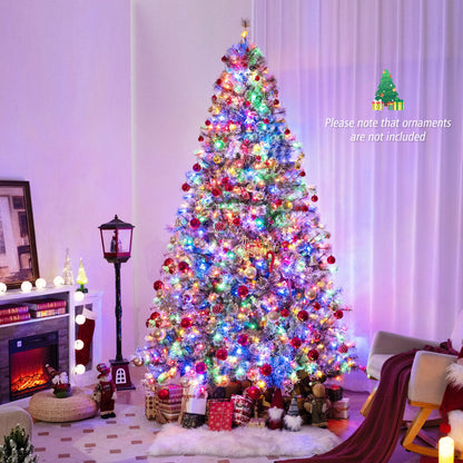 Costway 9 FT Artificial Christmas Tree with 360? Quick Power Connector 1714 Pine Needles
