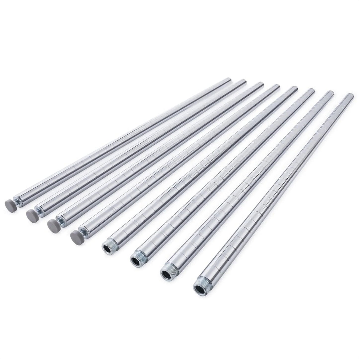 HSS Steel 71" Long Pole 1" pole diameter 1.2 mm Thickness Chrome 4-Pack, Hardware
