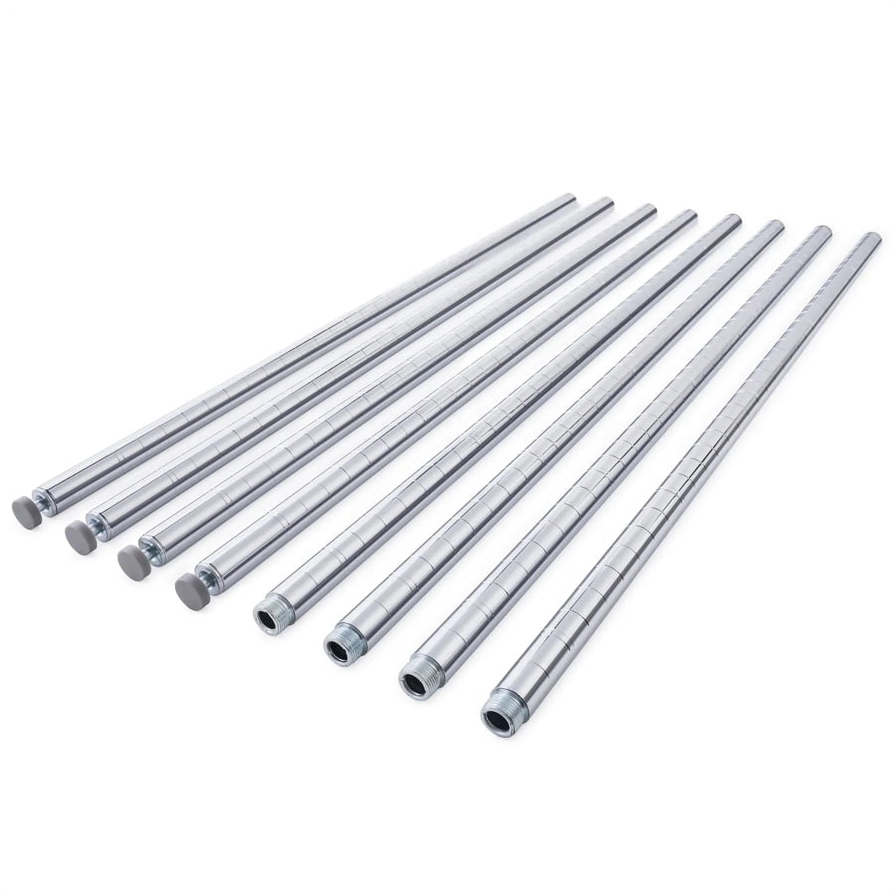 HSS Steel 71" Long Pole 1" pole diameter 1.2 mm Thickness Chrome 4-Pack, Hardware