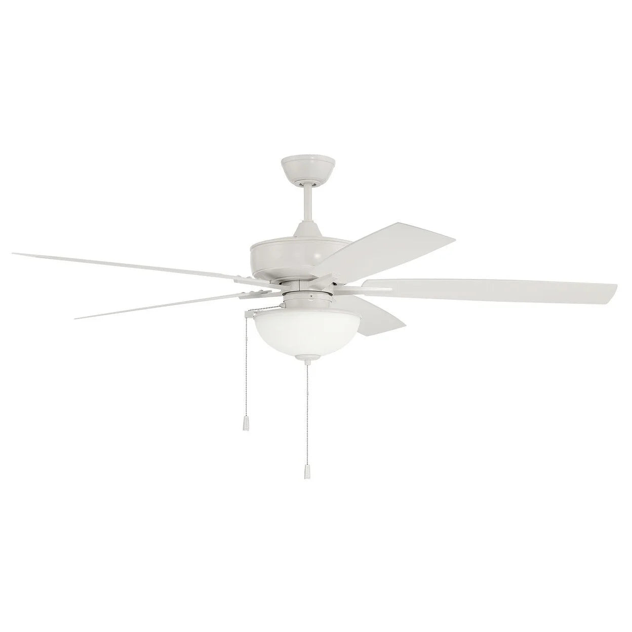 OS211PN5-Craftmade Lighting-Outdoor Super Pro - 5 Blade Ceiling Fan with Light Kit In Classic Style-60 Inche Wide-Painted Nickel Finish