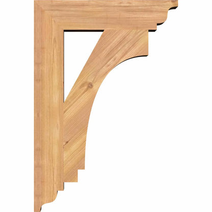 Ekena Millwork 4"W x 18"D x 18"H Thorton Traditional Rough Sawn Bracket, Western Red Cedar
