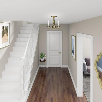 Livex Lighting Park Ridge Chandelier in Hand Painted Antique Gold Leaf