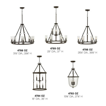Hinkley Lighting - Eight Light Foyer Pendant - Chandelier - Dakota - Eight Light