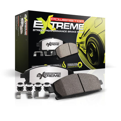 Power Stop Front Z26 Street Warrior Carbon-Fiber Ceramic Brake Pads with Hardware Z26-2195