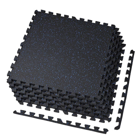 Xspec 1/2" Thick 48 sq ft Rubber Top EVA Foam Exercise Home Gym Mat 12 Pcs,