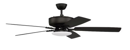 P112SB5-52BWNFB-Craftmade Lighting-Pro Plus 112 Series - 52 Inch 5 Blade Ceiling Fan with Low Profile Light Kit