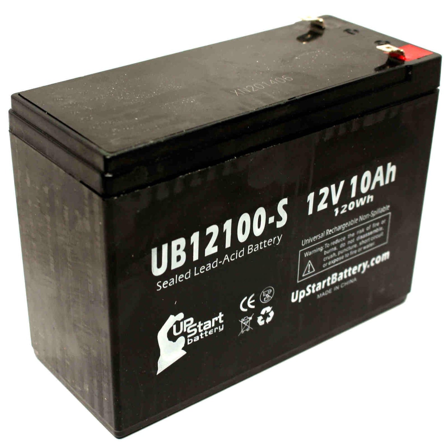 2 Pack 12V 10Ah Battery Replacement for Neuton Mowers CE5 Lawn Mower, Razor E300, MX350 Scooter - UB12100-S Sealed Lead Acid Battery (AGM, SLA)