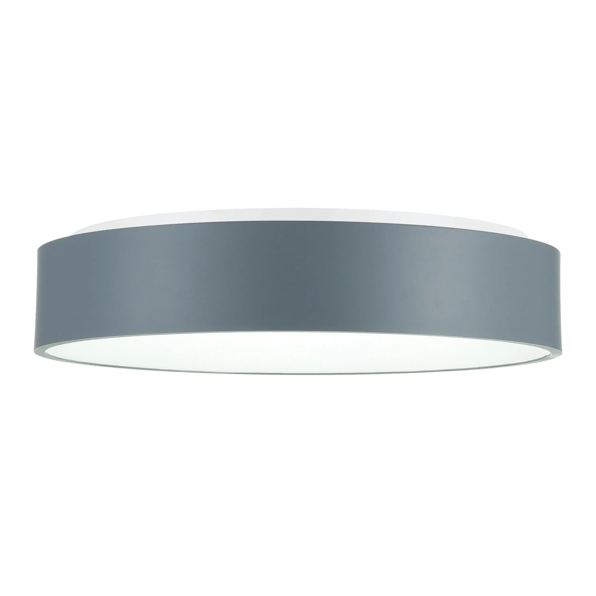 CWI Lighting Arenal Drum Shade Metal LED Flush Mount Light in White
